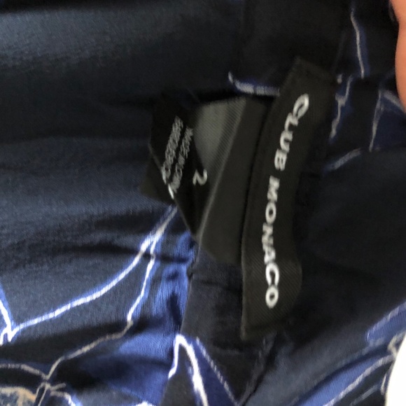 Club Monaco silk side tie floral deep v maxi dress - Picture 4 of 4